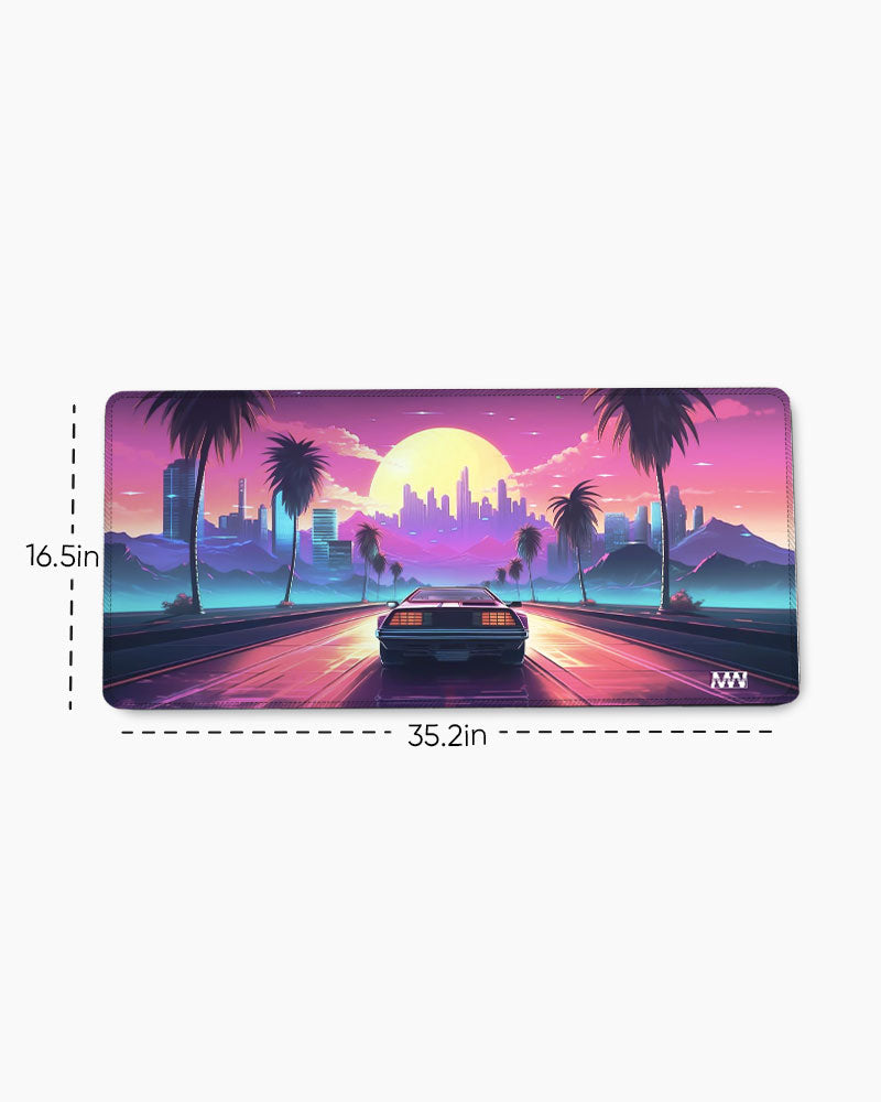 Retro Sunset Drive Deskmat