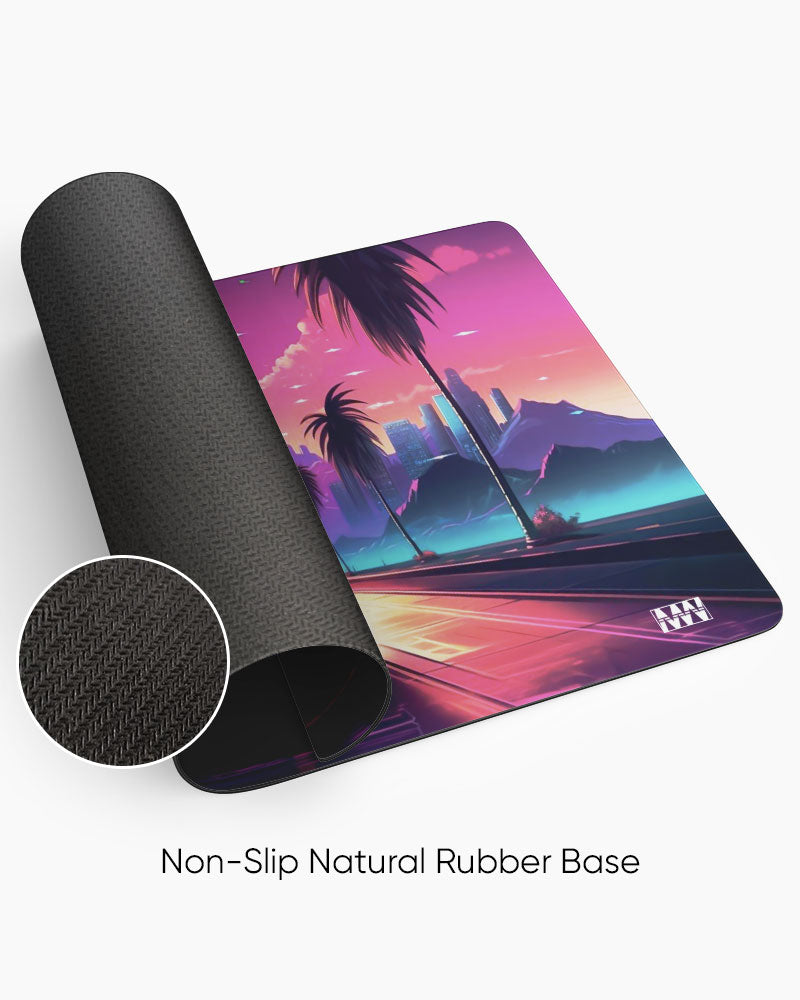 Retro Sunset Drive Deskmat