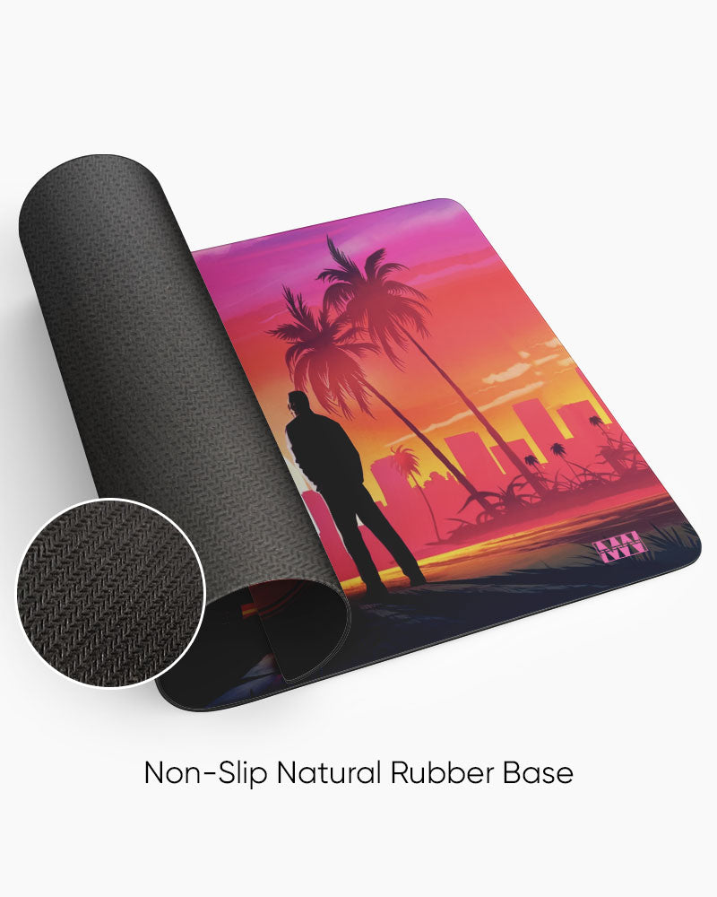 Retro Sunsets Drive Deskmat