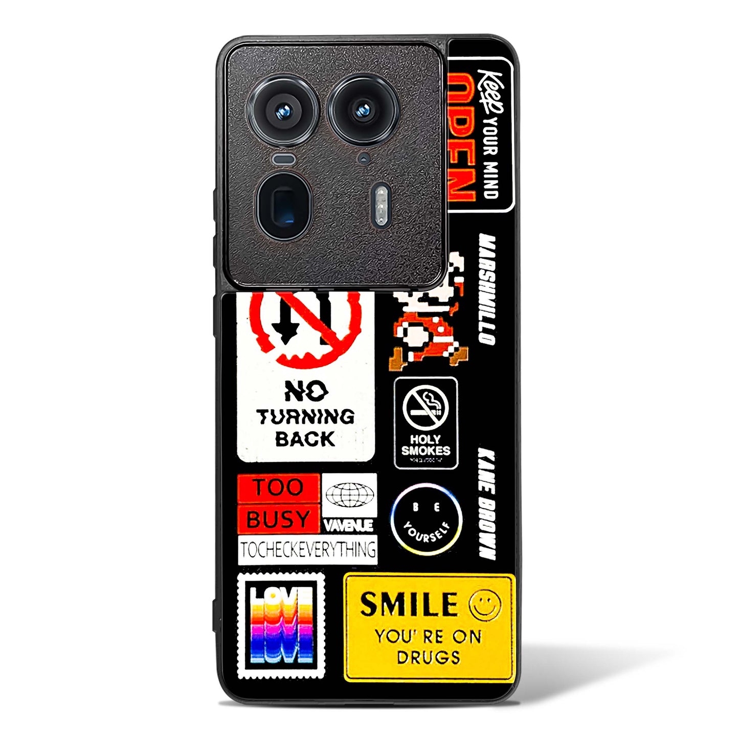 Retro inspired Labels Glass Phone Case-Motorola Edge 50 Ultra
