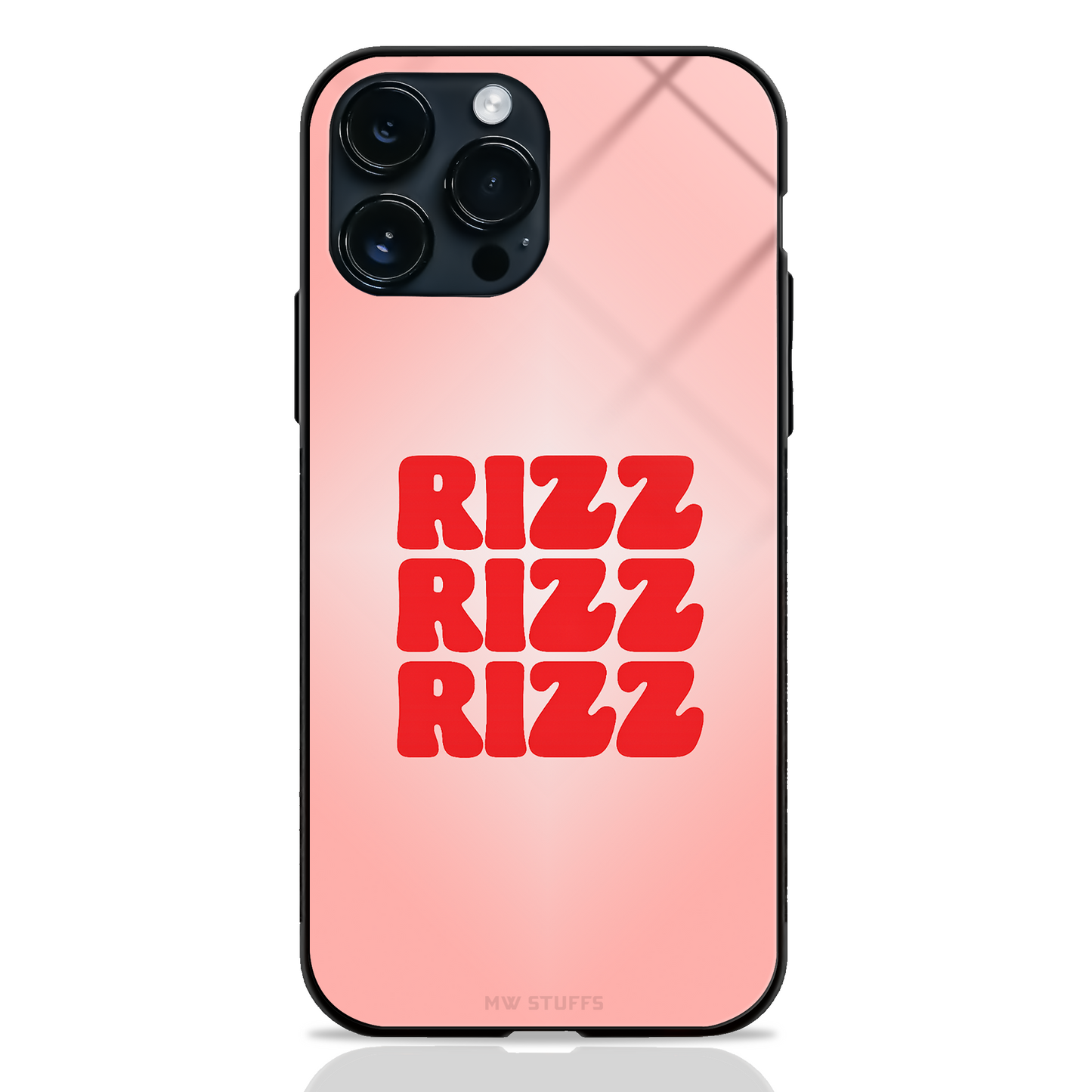 Rizz Overload glass phone case