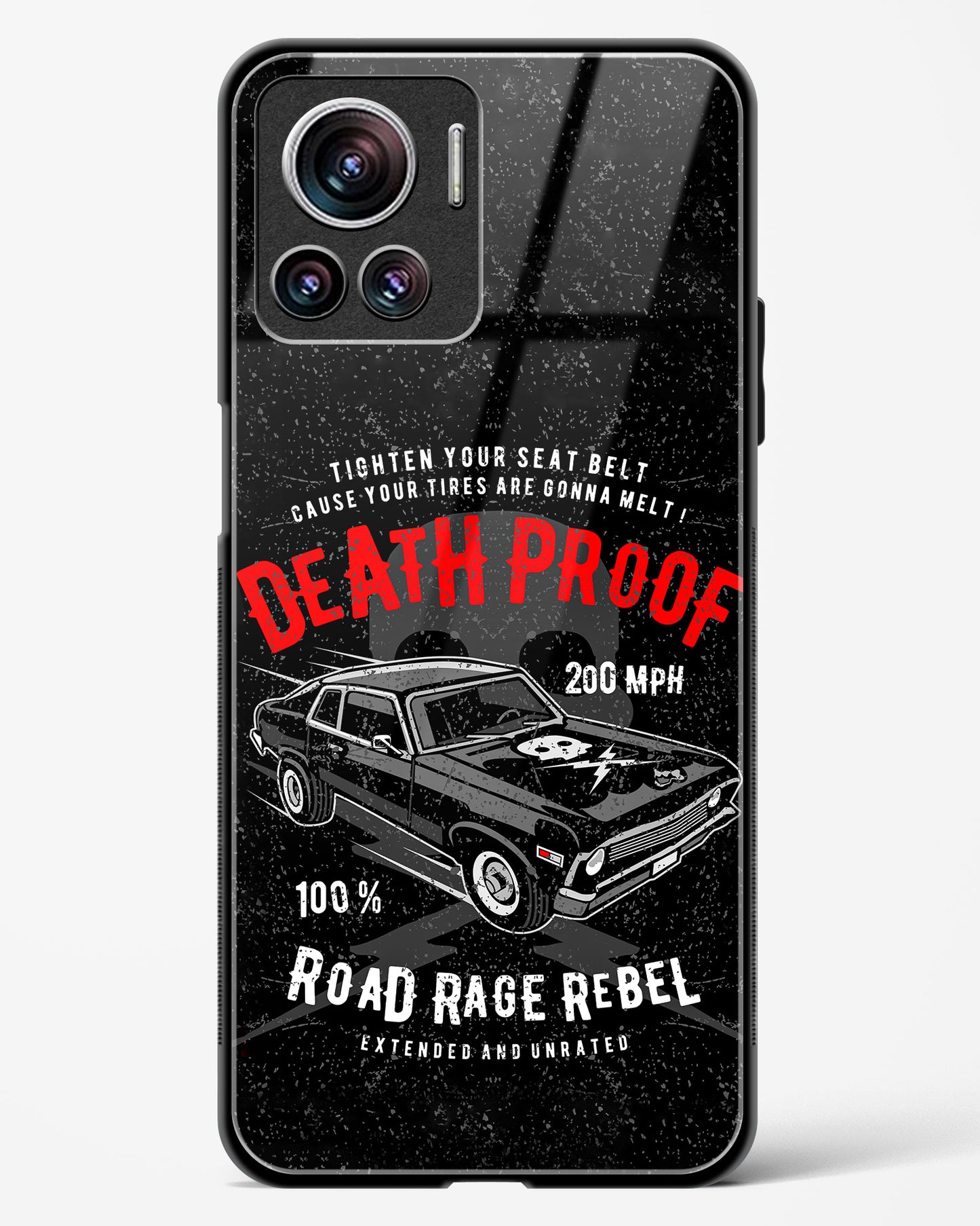 Road Rage Rebel Glass Phone Case-Motorola Edge 30 Ultra