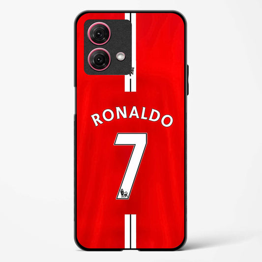 Ronaldo Red Jersey No 7 Glass Phone Case-Moto G84 5G