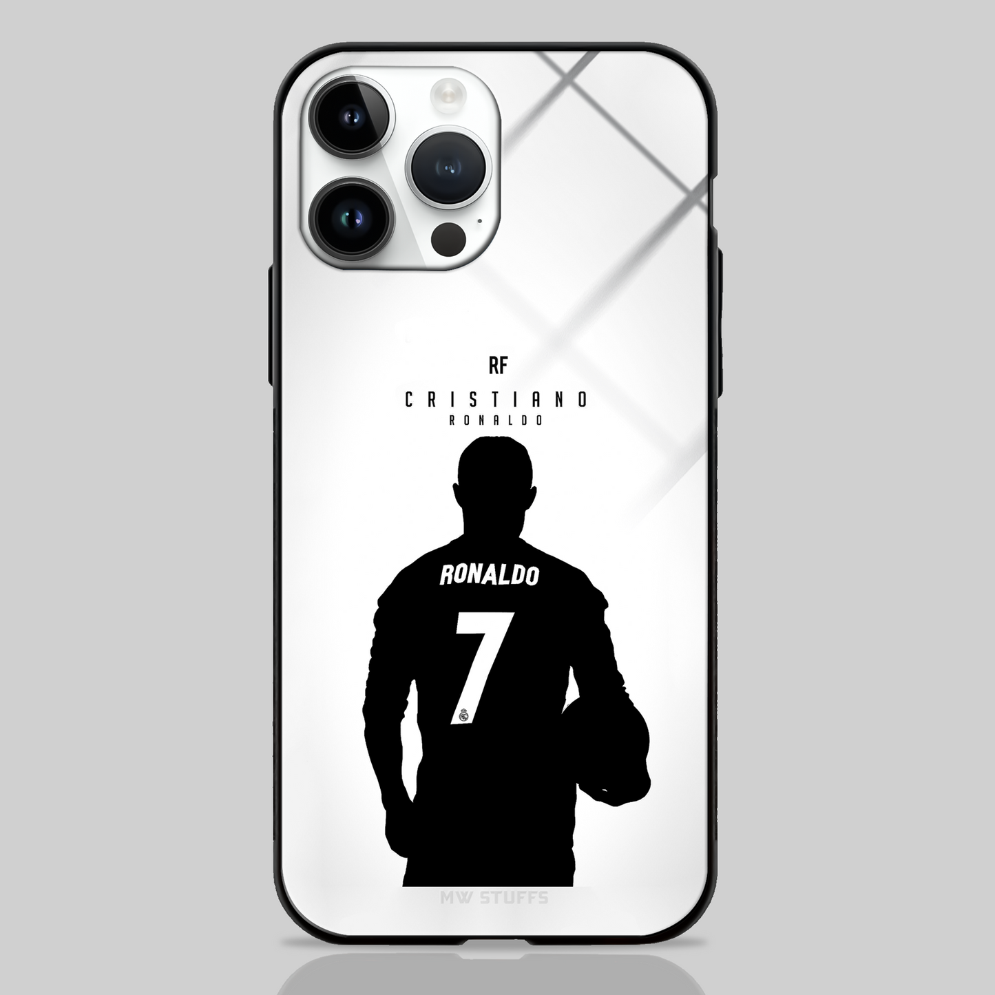 Ronaldo Football Glass Case - - MW Stuffs -