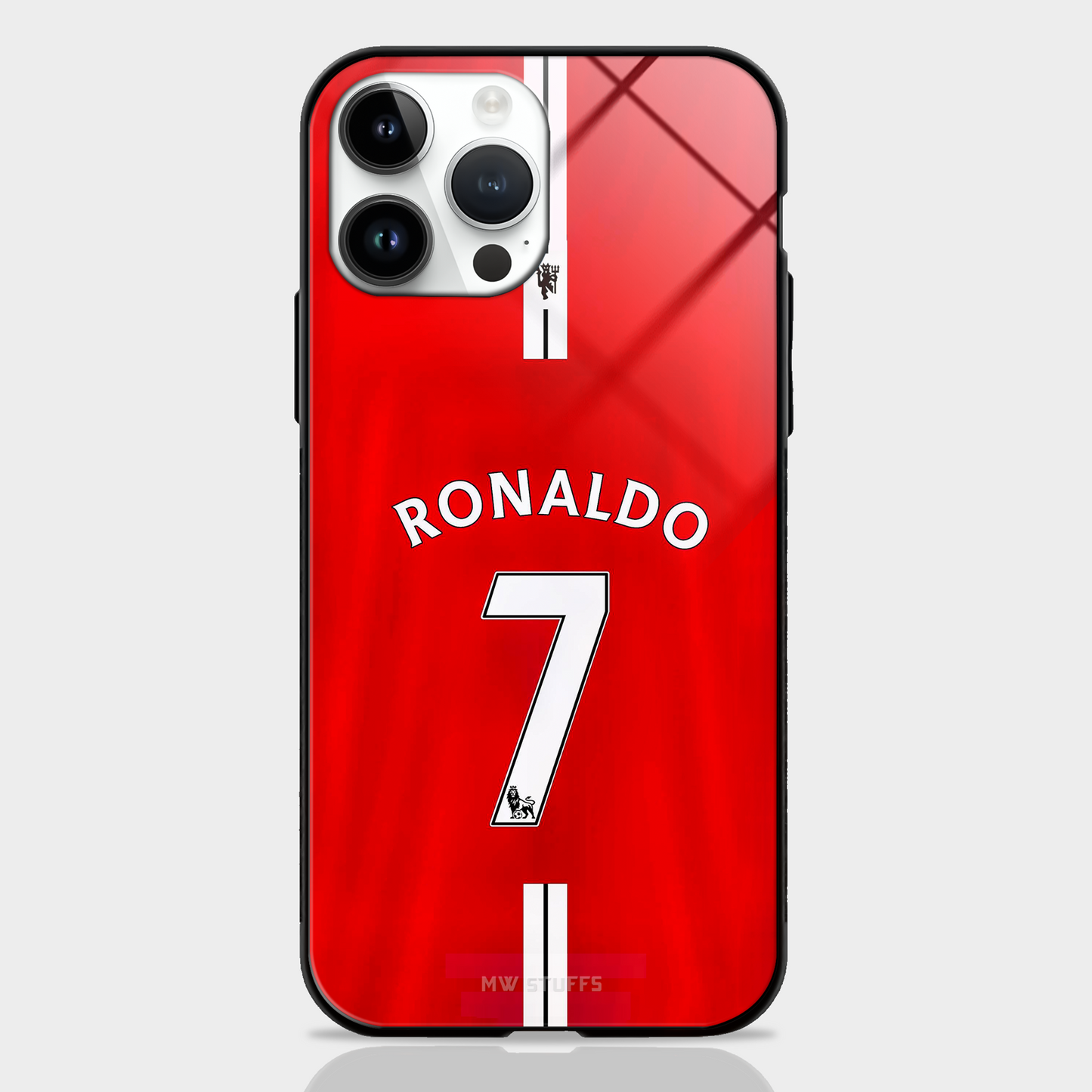 Ronaldo Red Jersey No.7 Glass Case - - MW Stuffs -