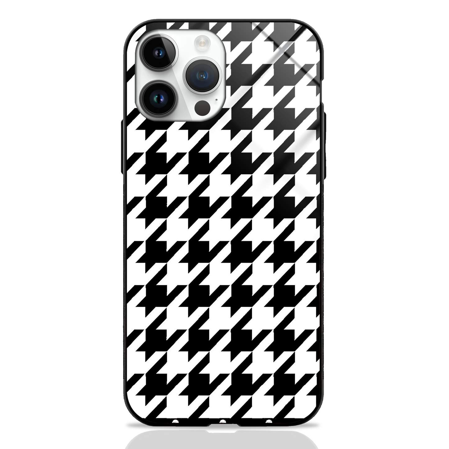 Royal Checkered Pattern Premium Glass Case - - MW Stuffs -