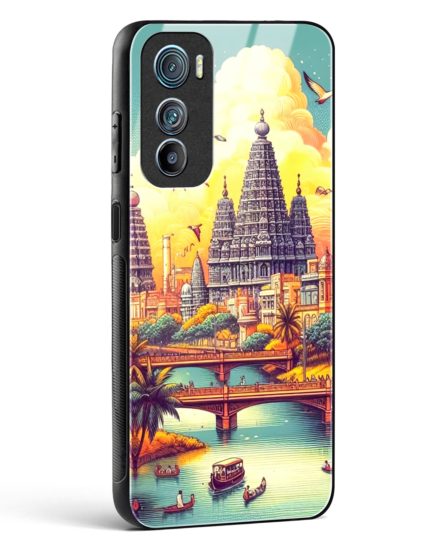 Sacred Sunset Voyage Glass Phone Case-Motorola Edge 30
