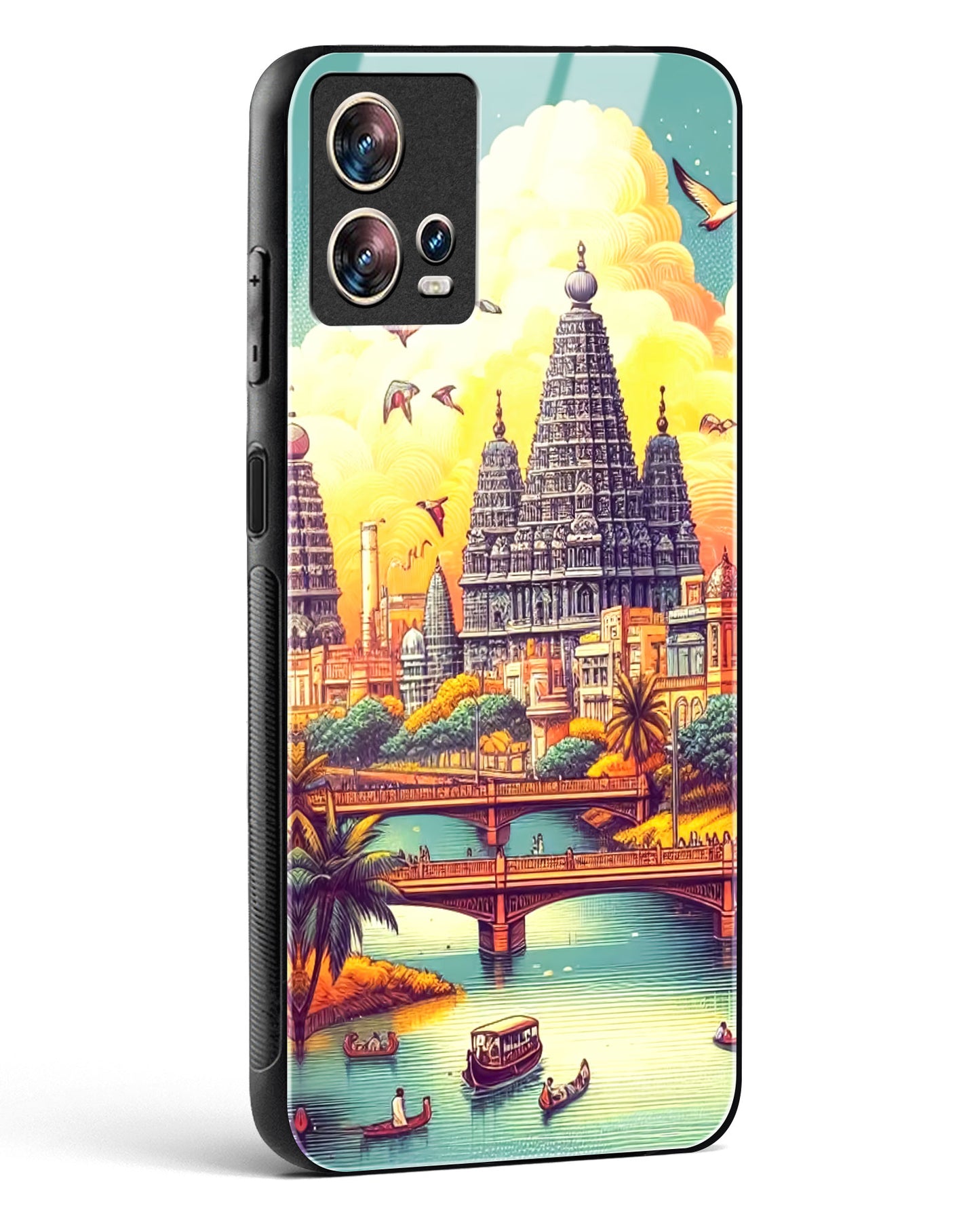 Sacred Sunset Voyage Glass Phone Case-Motorola Edge 30 Fusion