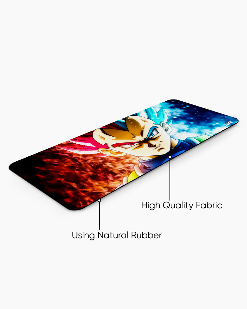 Saiyan Duality Inferno & Frost Desk Mat