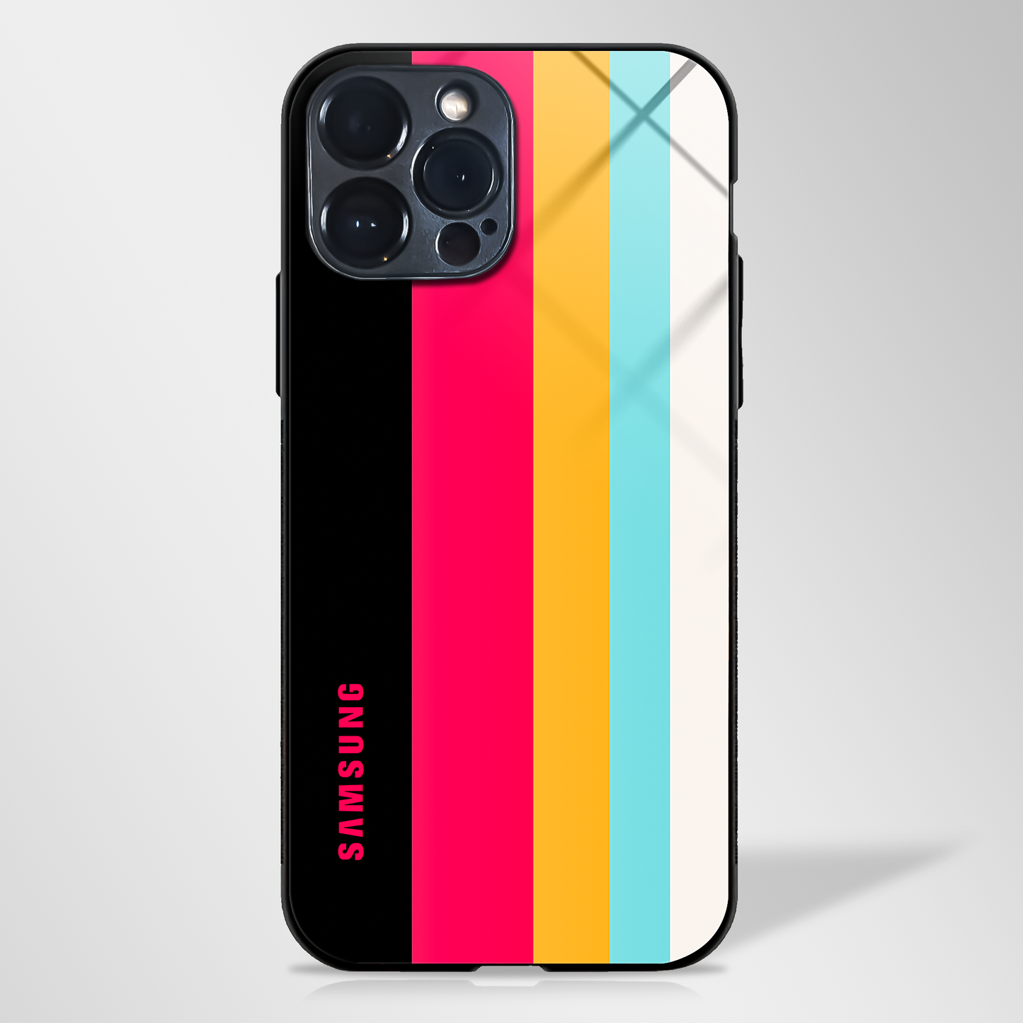 Retro Color Pattern Glass case - MW Stuffs