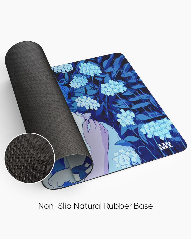 Serene Moment with a Cat Deskmat