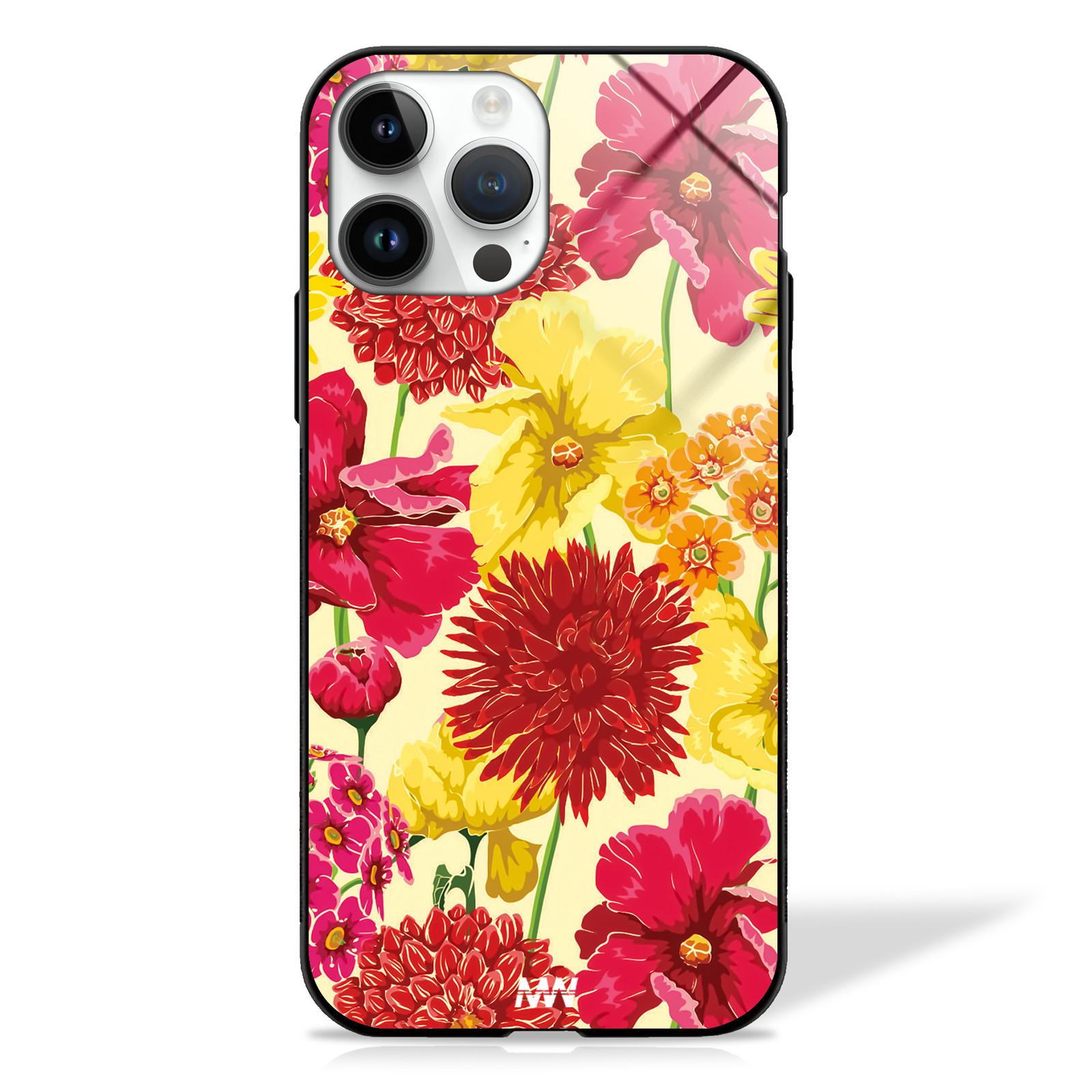 Springtime Floral Premium GLASS CASE - - MW Stuffs -