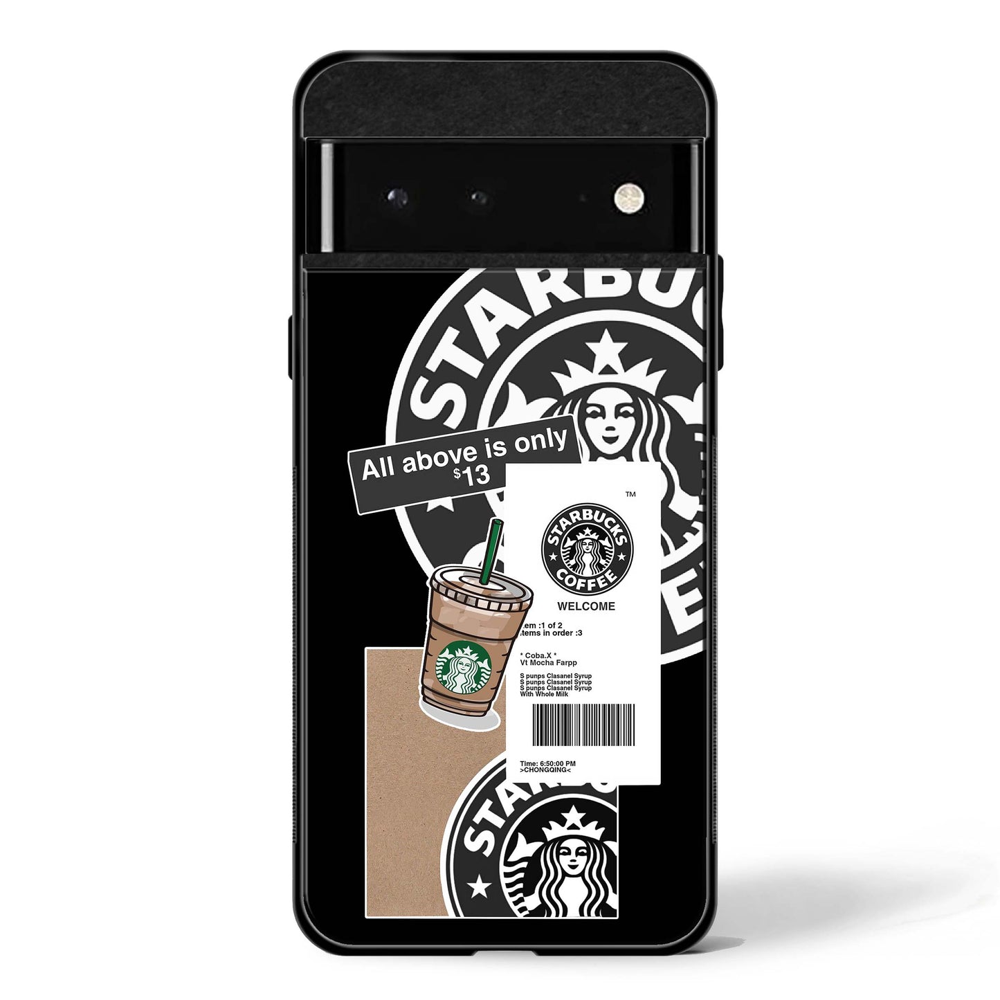 Starbucks Black Google Pixel Glass Phone Case