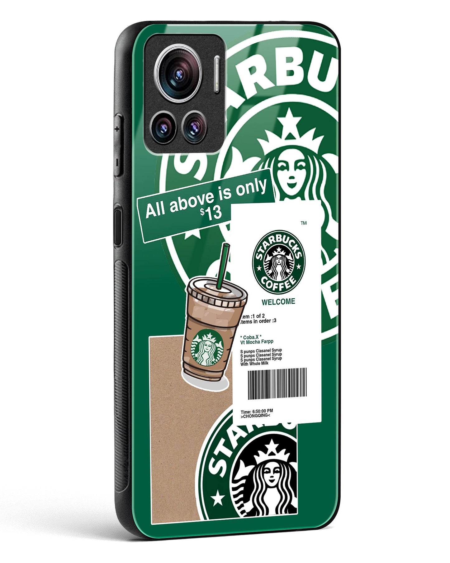 Starbucks Classic Glass Phone Case-Motorola Edge 30 Ultra