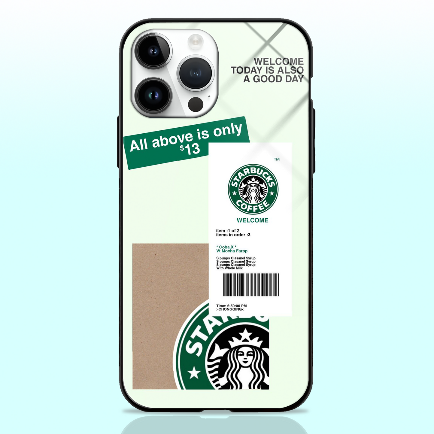 Starbucks Classic Bill & Quote GLASS CASE - - MW Stuffs -