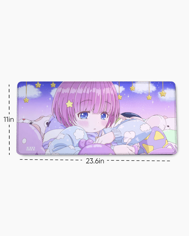 Starry Dreamscape Cozy Anime Haven Deskmat