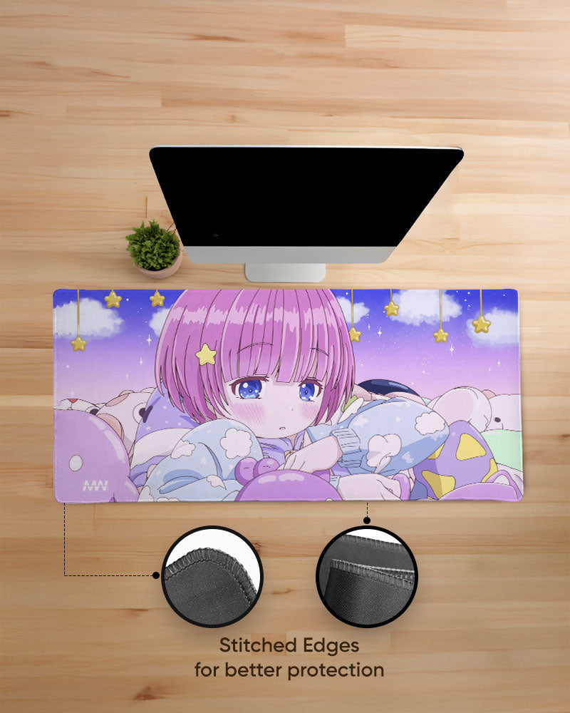 Starry Dreamscape Cozy Anime Haven Deskmat