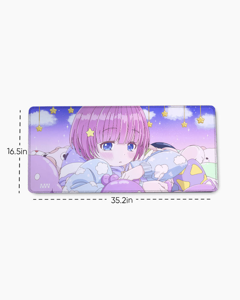 Starry Dreamscape Cozy Anime Haven Deskmat
