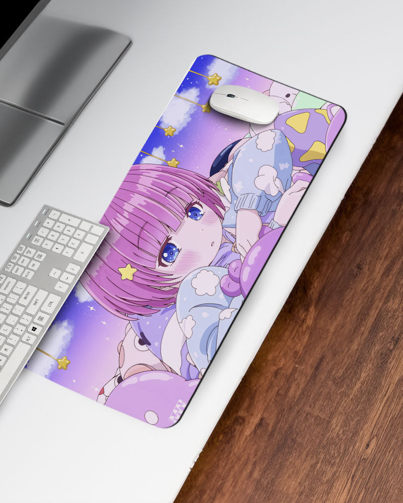 Starry Dreamscape Cozy Anime Haven Deskmat