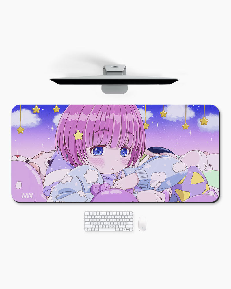 Starry Dreamscape Cozy Anime Haven Deskmat