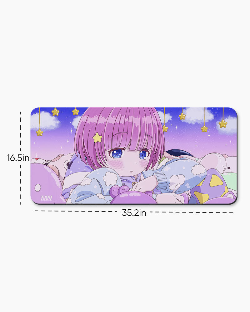 Starry Dreamscape Cozy Anime Haven Deskmat