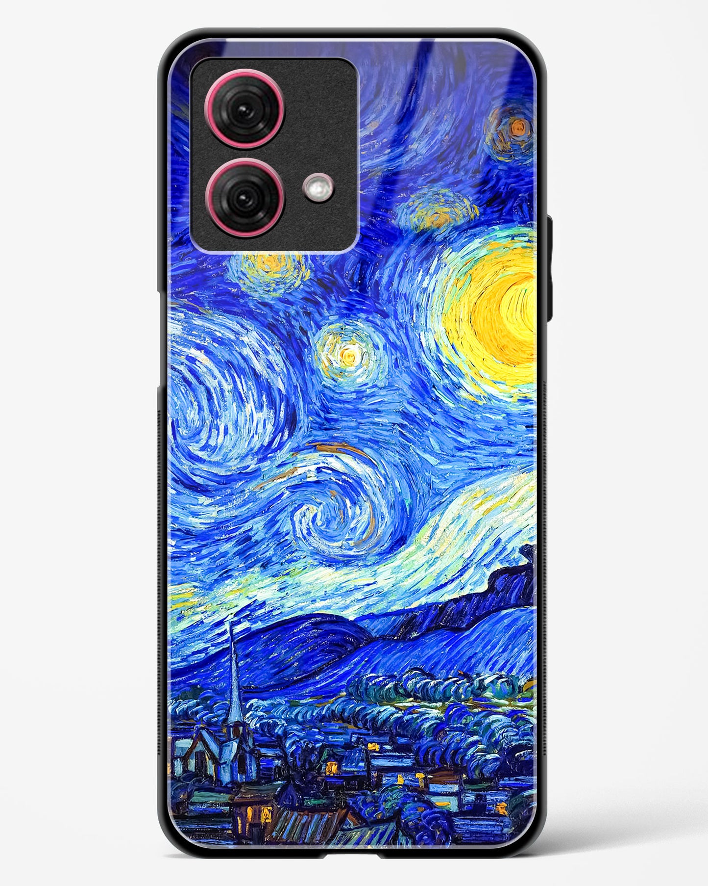 Starry Night Art Glass Phone Case-Moto G84 5G