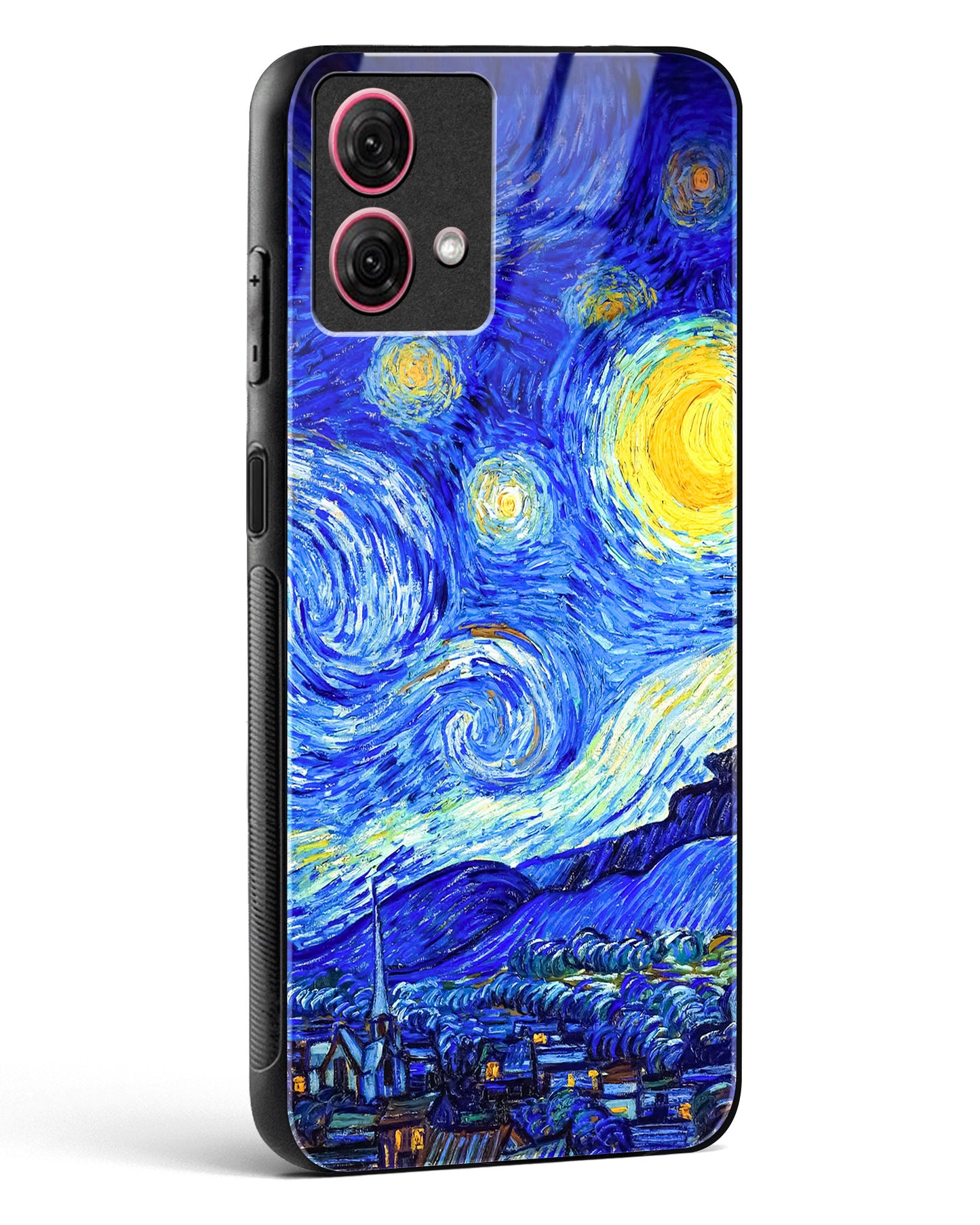 Starry Night Art Glass Phone Case-Moto G84 5G