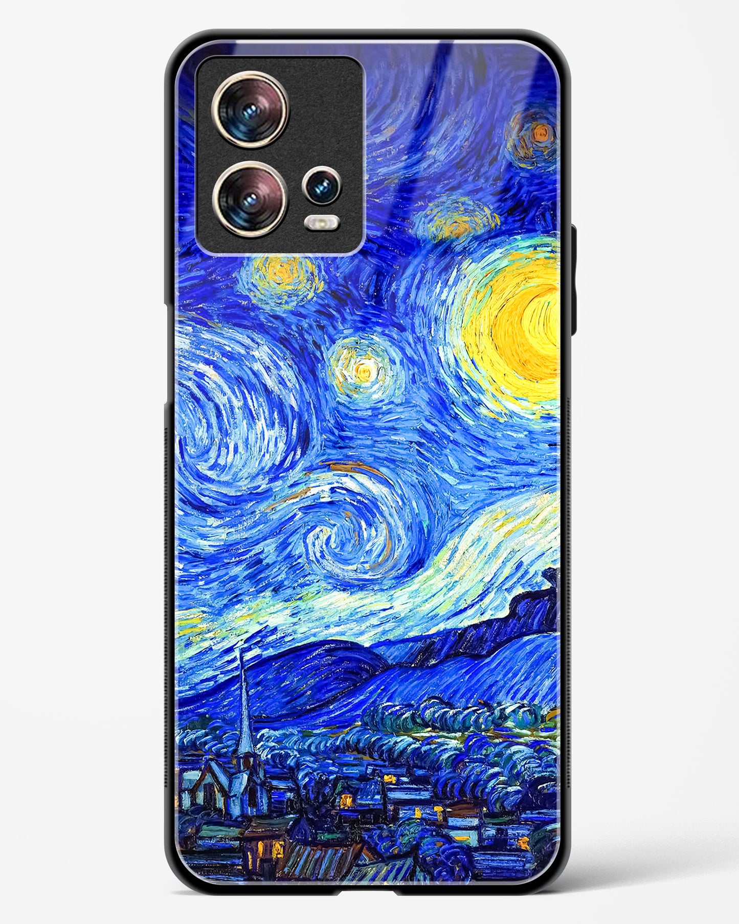 Starry Night Art Glass Phone Case-Motorola Edge 30 Fusion