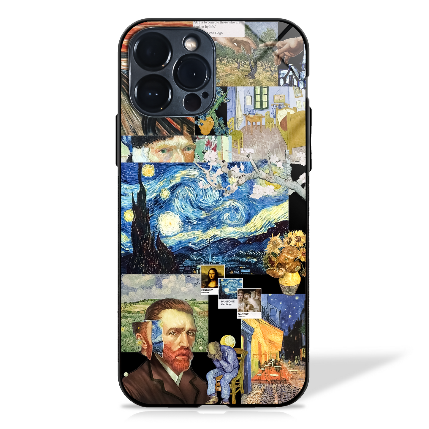 Starry Elegance Van Gogh-Inspired Glass Case - - MW Stuffs -