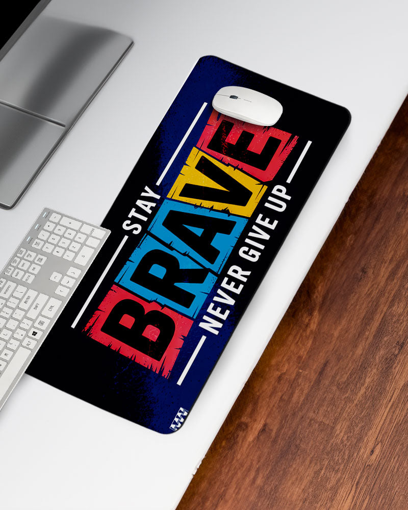 Stay Brave The Power Pad Deskmat