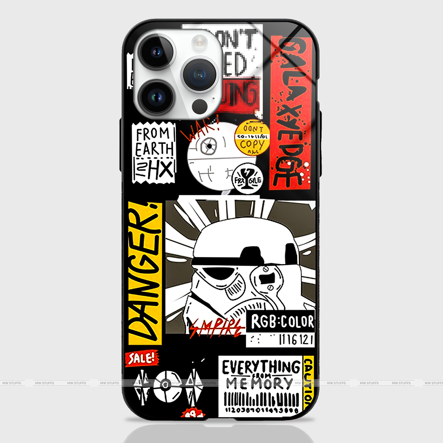 Sticker Art Premium Glass Case - - MW Stuffs -