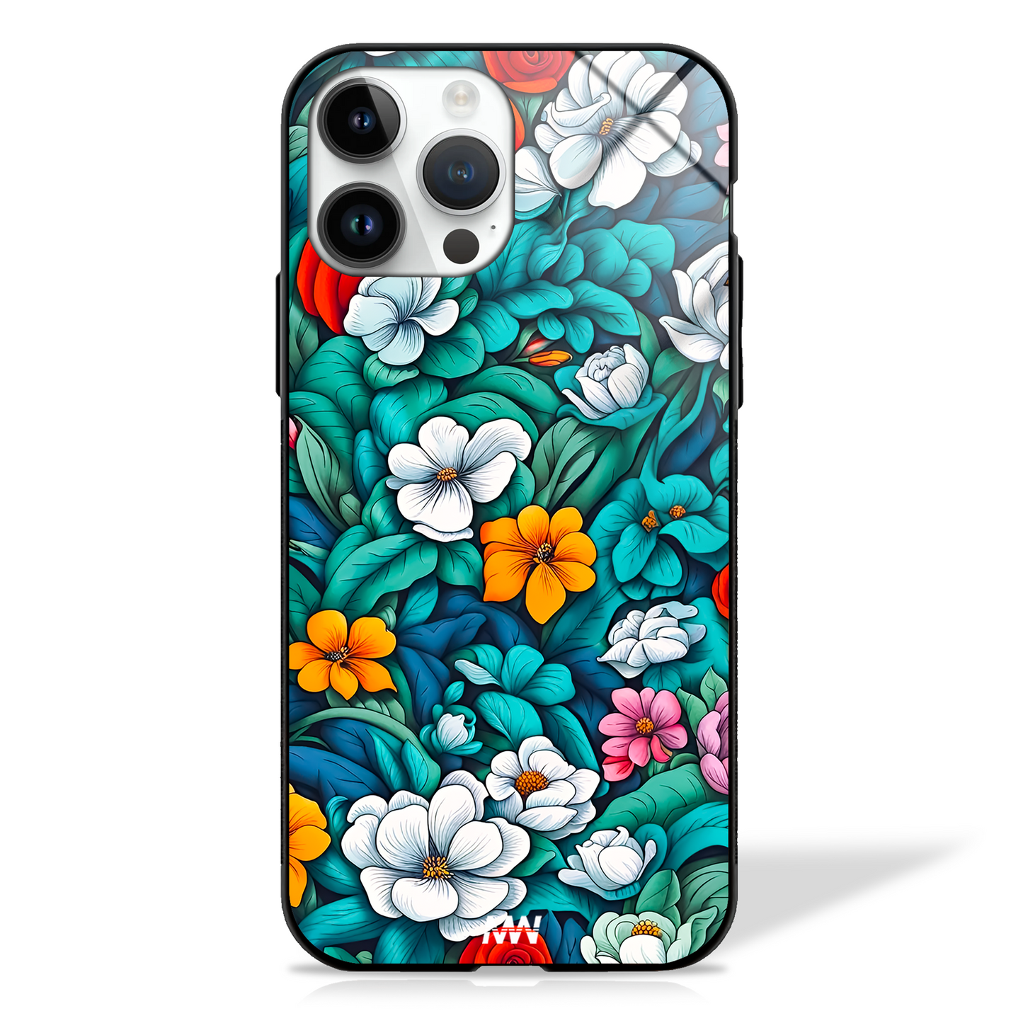 Summer Meadow Floral Premium GLASS CASE - - MW Stuffs -