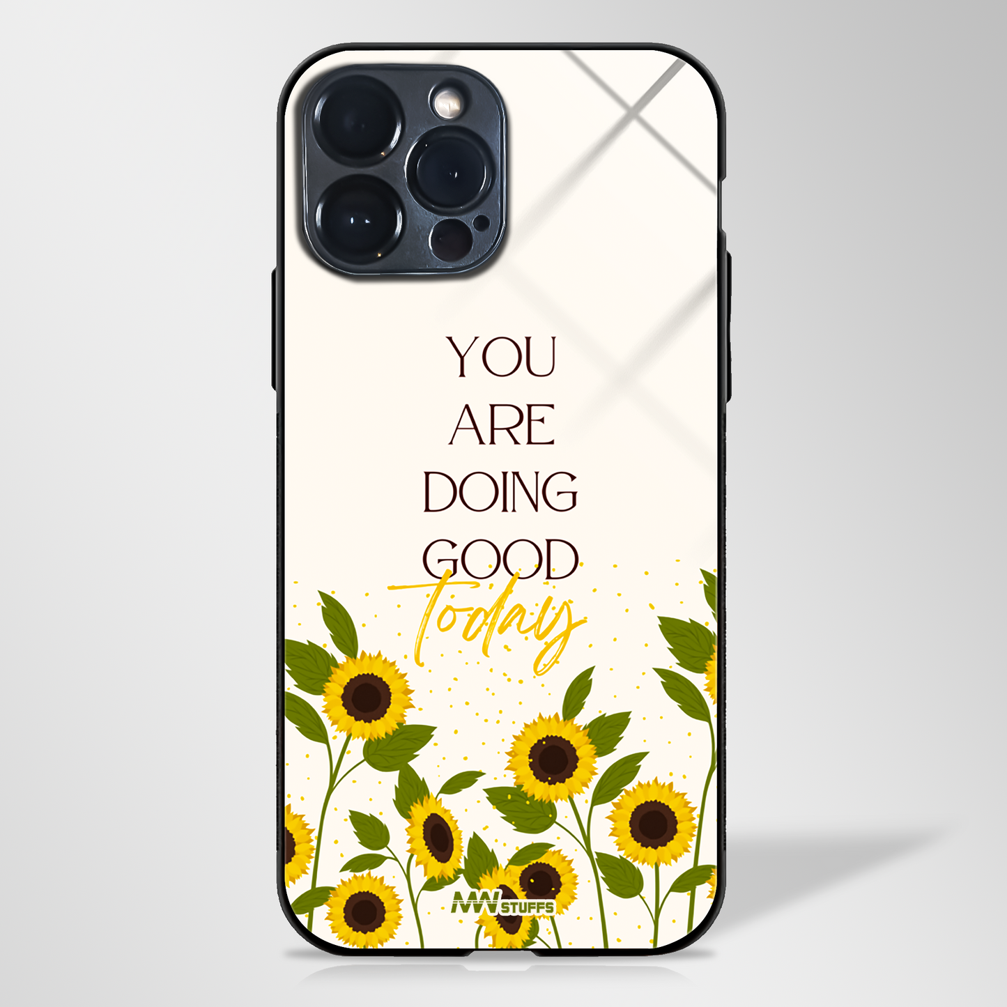 Daisy Motivational Quote Glass Case