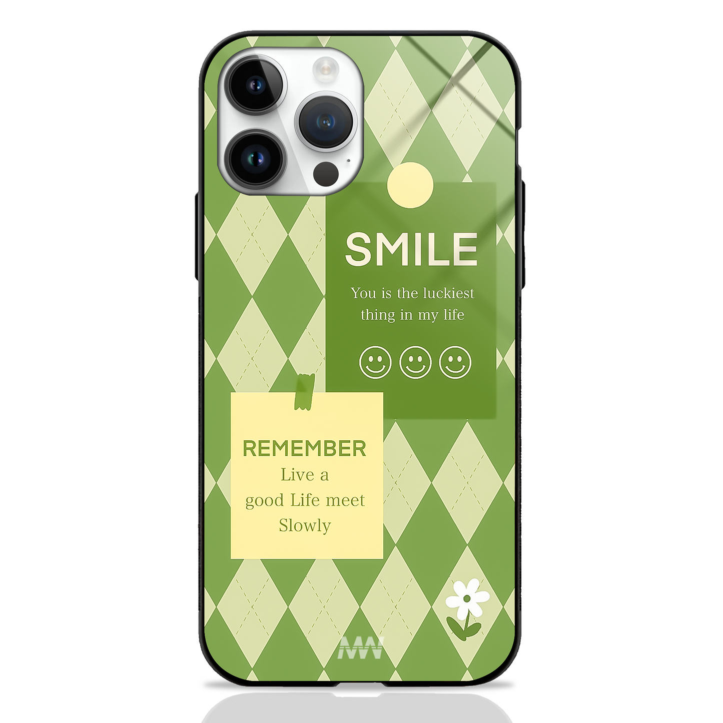 Sunny Smiles Premium Glass Case - - MW Stuffs -