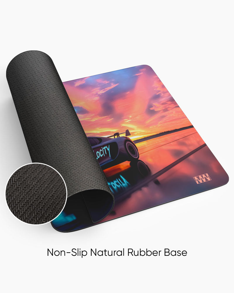 Sunset Velocity Road to Radiance Deskmat