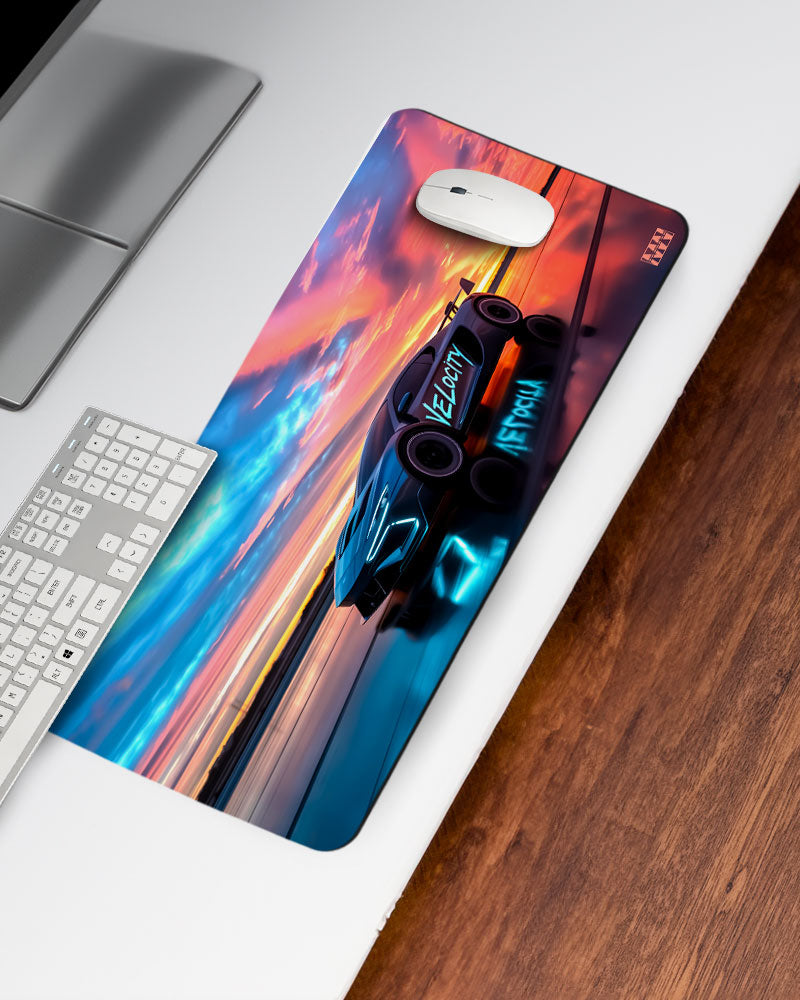 Sunset Velocity Road to Radiance Deskmat