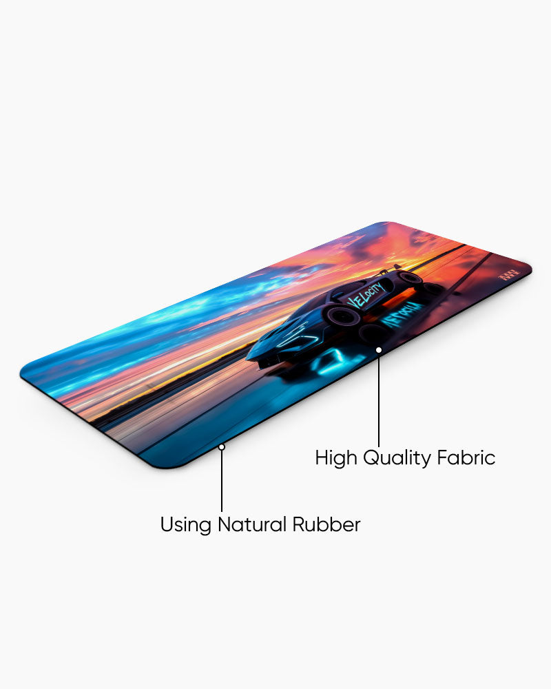 Sunset Velocity Road to Radiance Deskmat