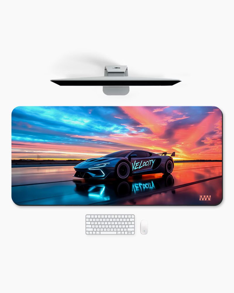 Sunset Velocity Road to Radiance Deskmat