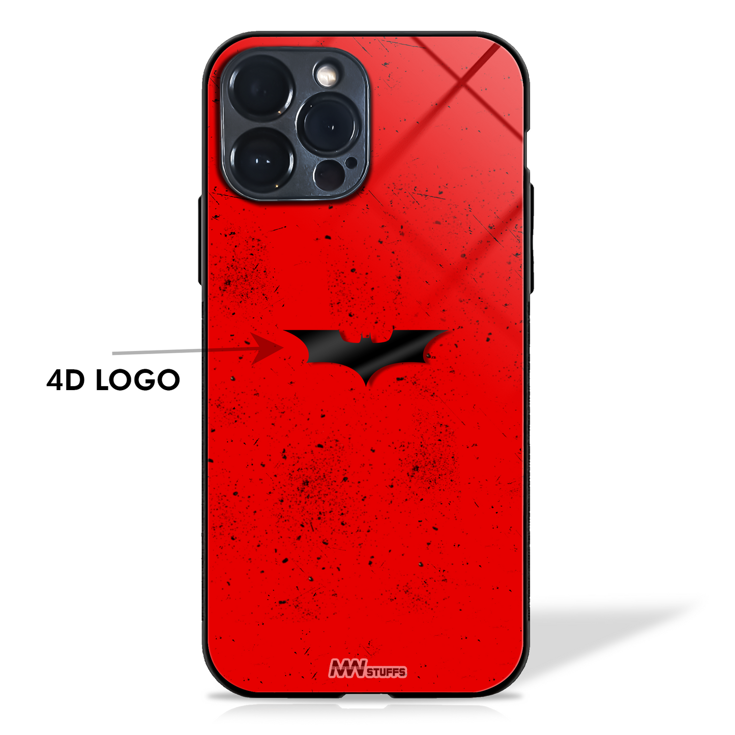 4D Superhero Logo Premium GLASS CASE