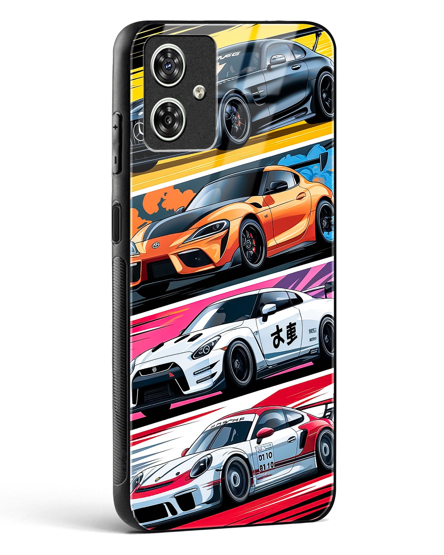 Super Cars Collage Glass Phone Case-Moto G64 5G