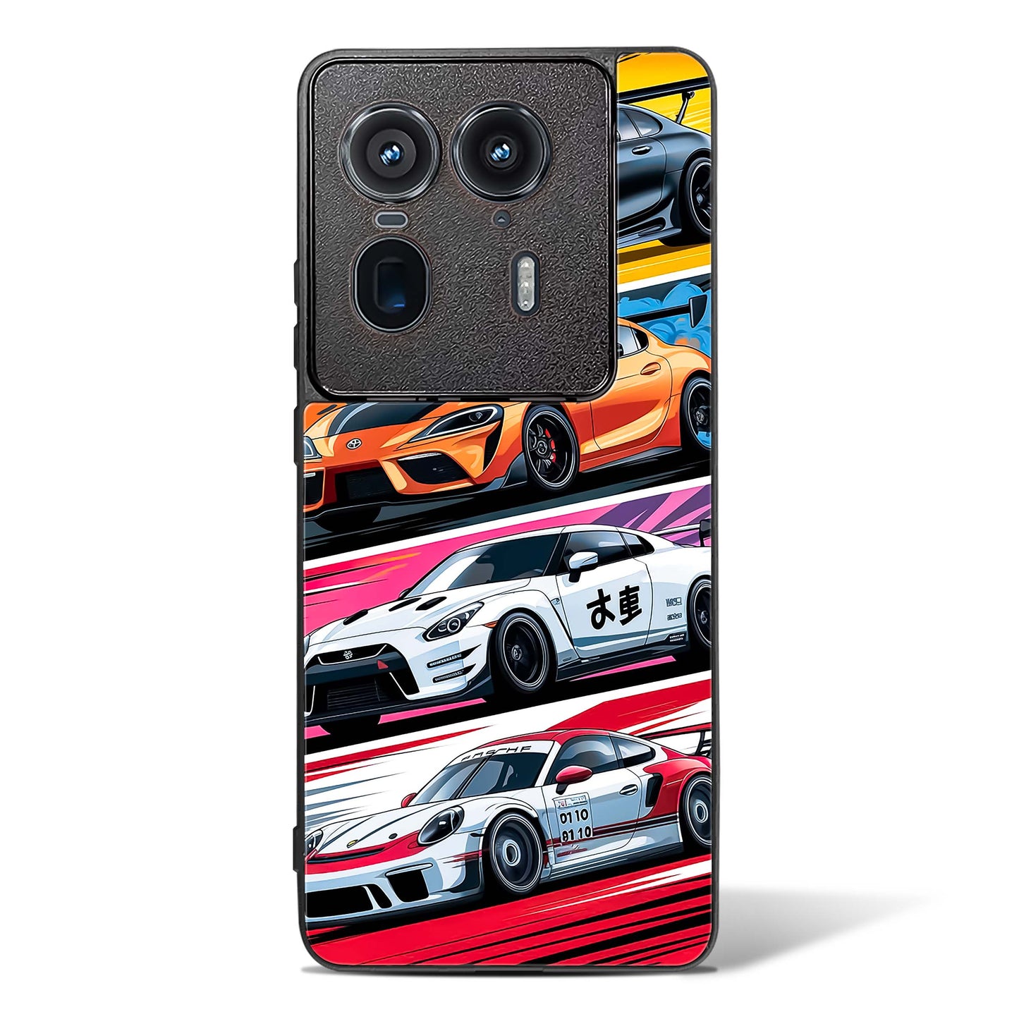 Super Cars Collage Glass Phone Case-Motorola Edge 50 Ultra