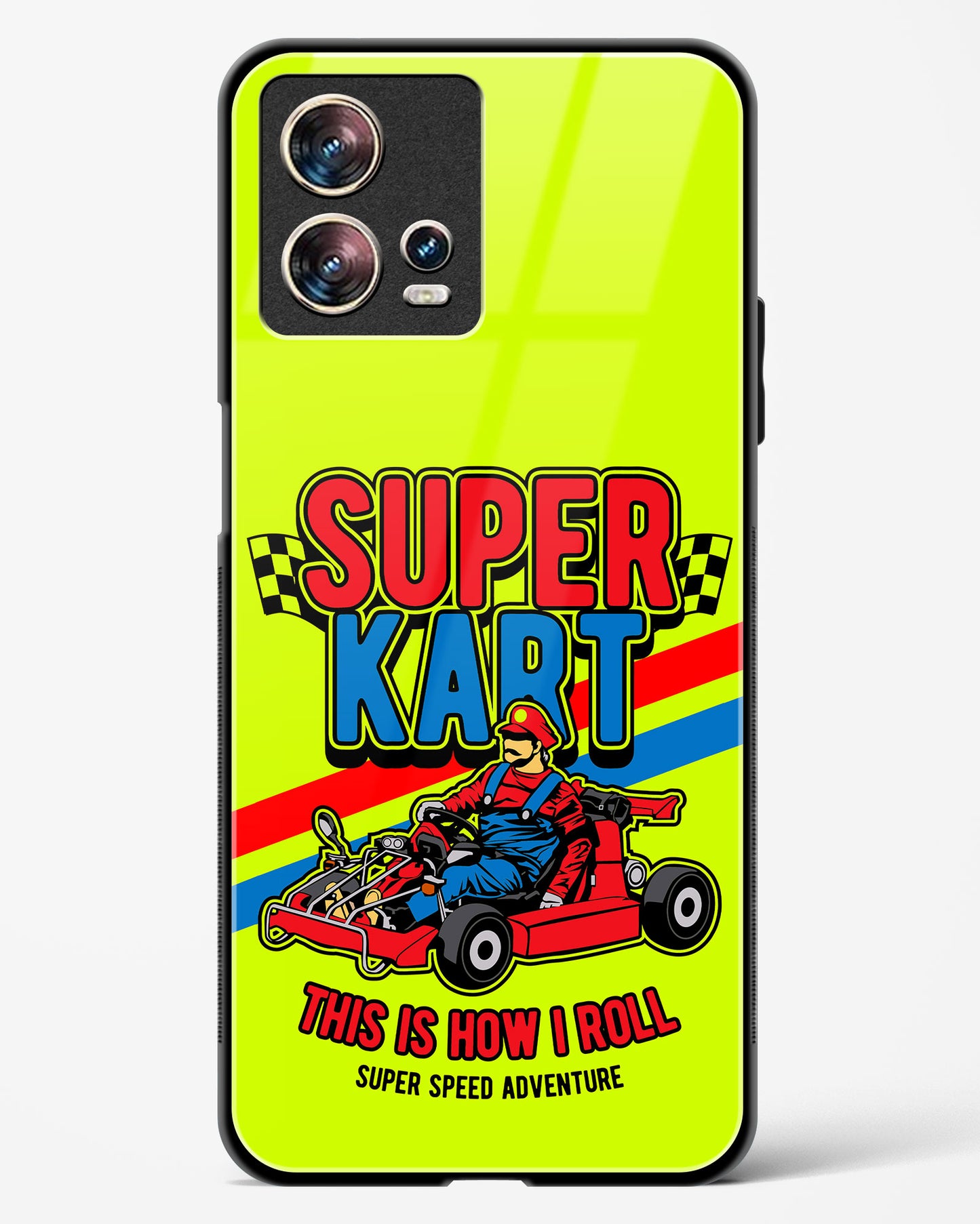 Super Kart Speedster Glass Phone Case-Motorola Edge 30 Fusion