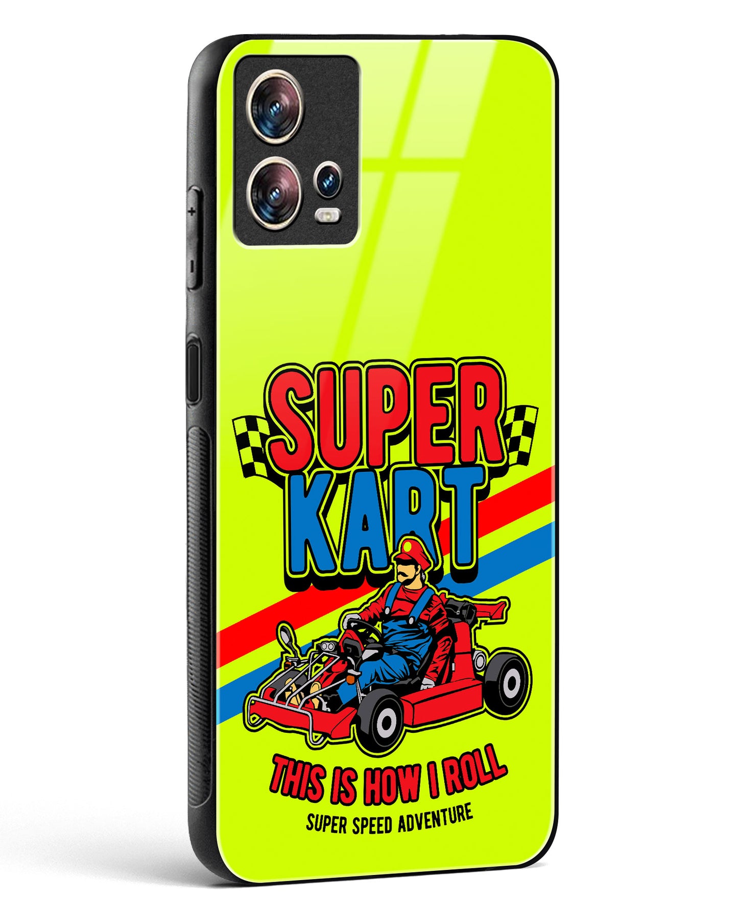 Super Kart Speedster Glass Phone Case-Motorola Edge 30 Fusion
