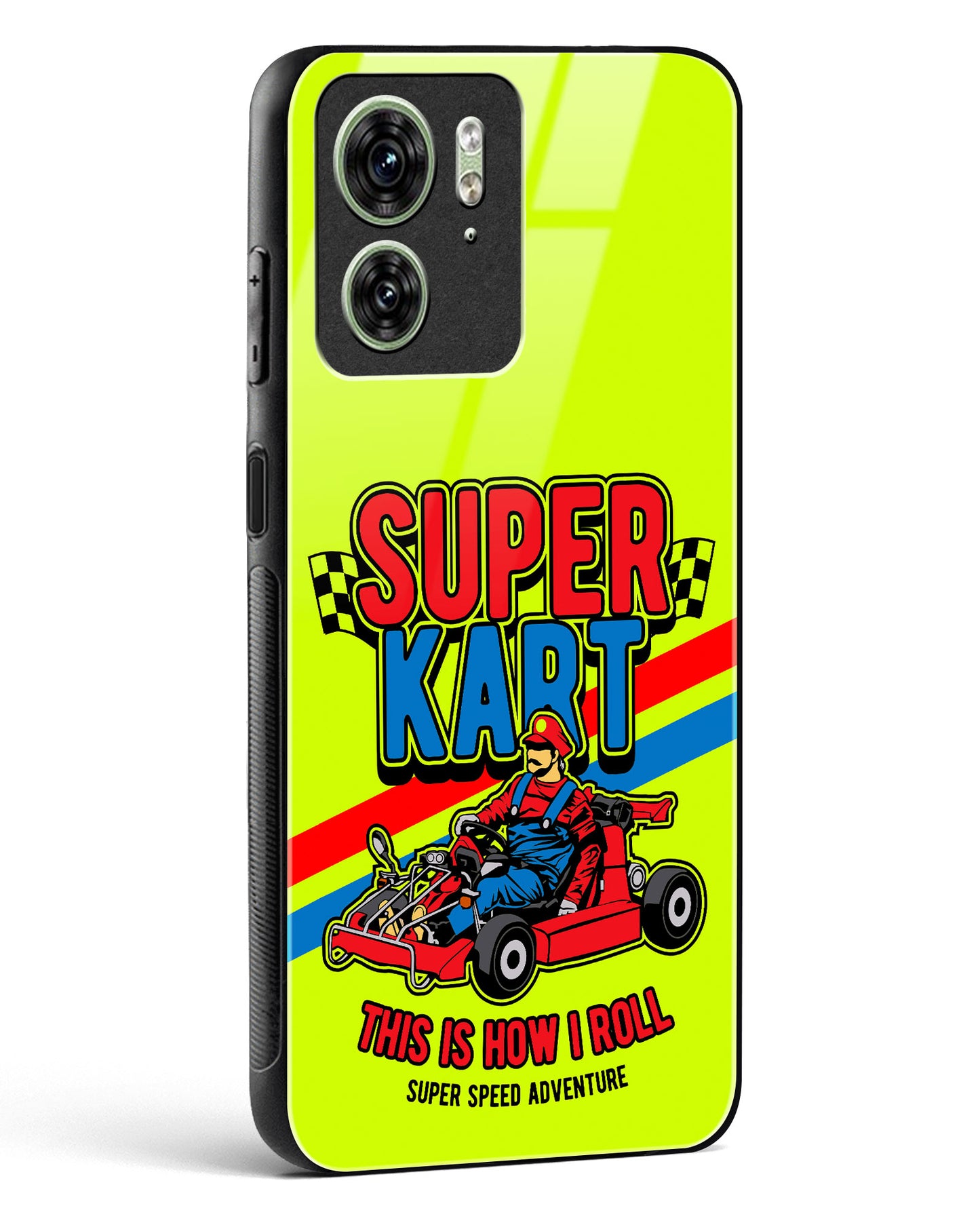 Super Kart Speedster Glass Phone Case-Motorola Edge 40
