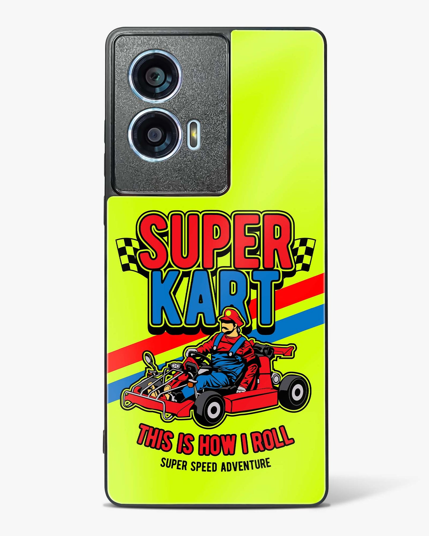 Super Kart Speedster Glass Phone Case-Motorola Edge 50 Fusion