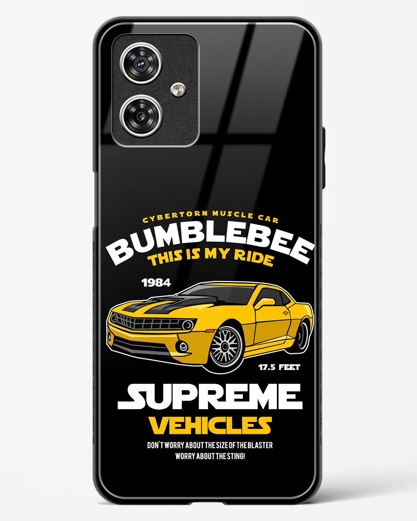 Supreme Vehicles Bumblebee Glass Phone Case-Moto G54 5G