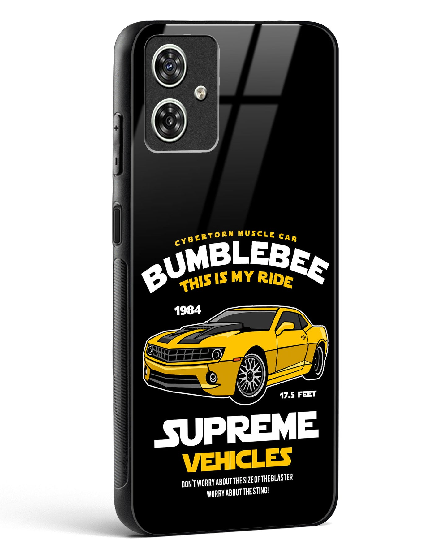 Supreme Vehicles Bumblebee Glass Phone Case-Moto G54 5G