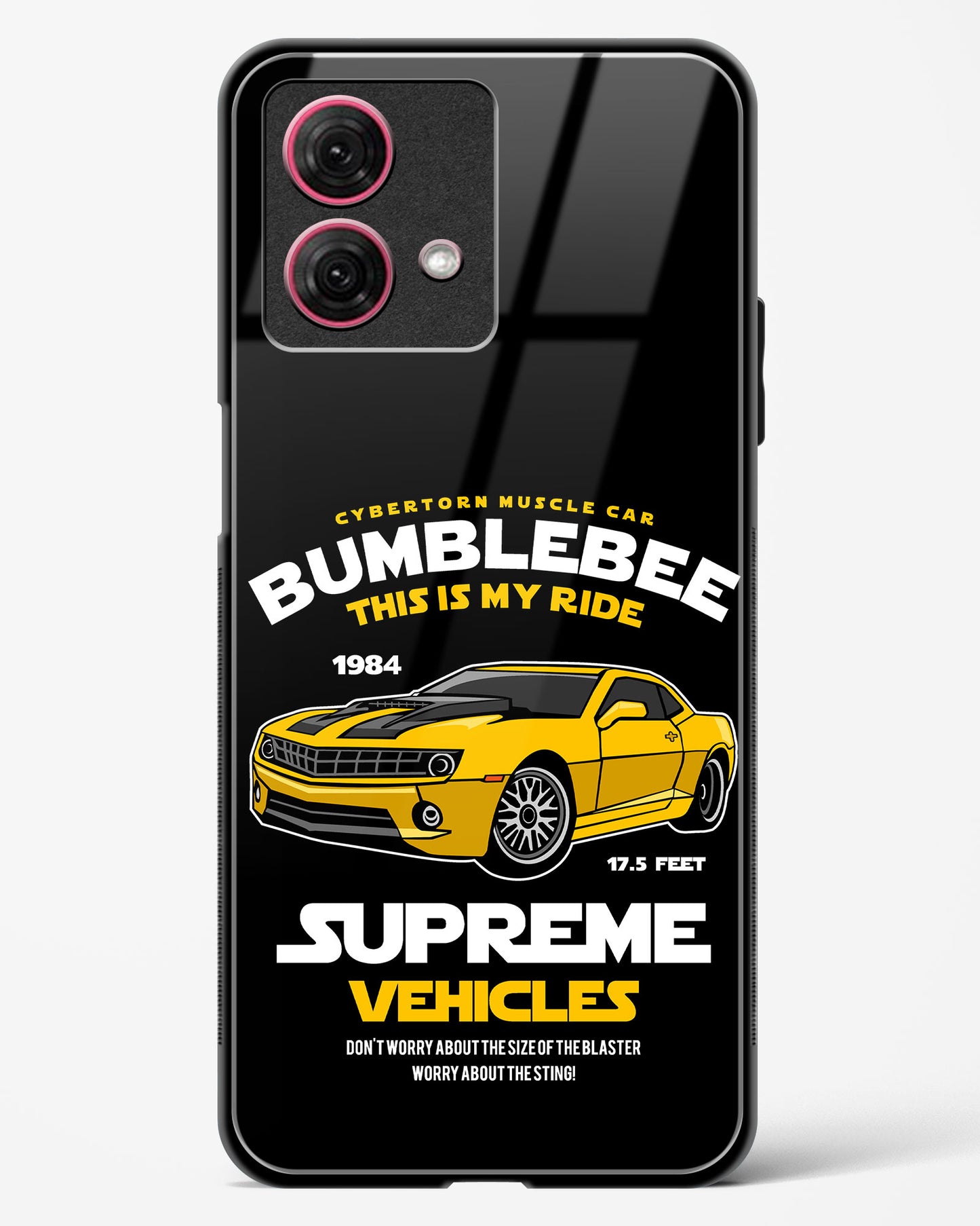 Supreme Vehicles Bumblebee Glass Phone Case-Moto G84 5G