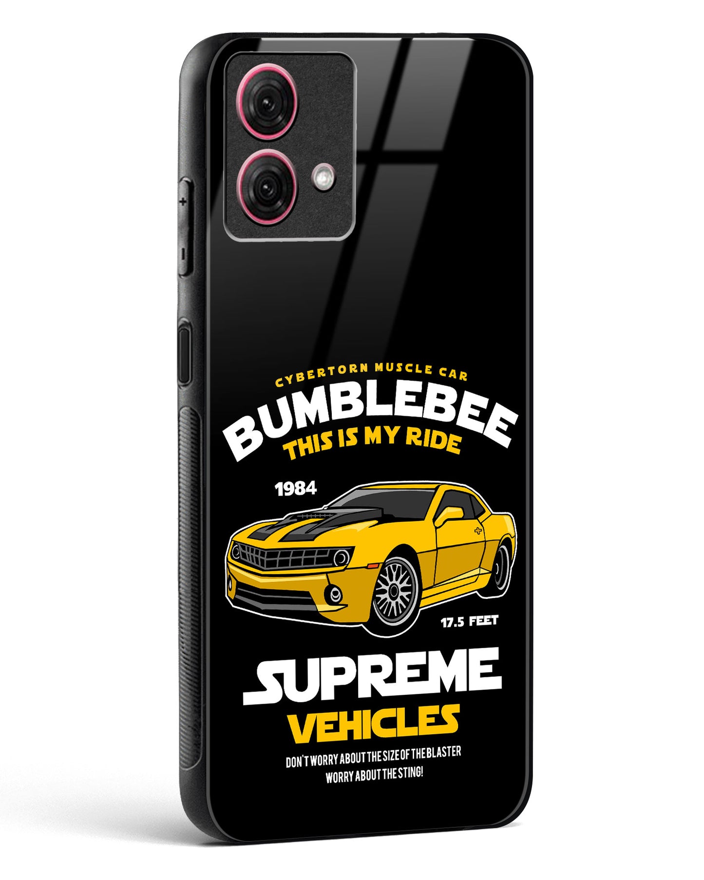 Supreme Vehicles Bumblebee Glass Phone Case-Moto G84 5G