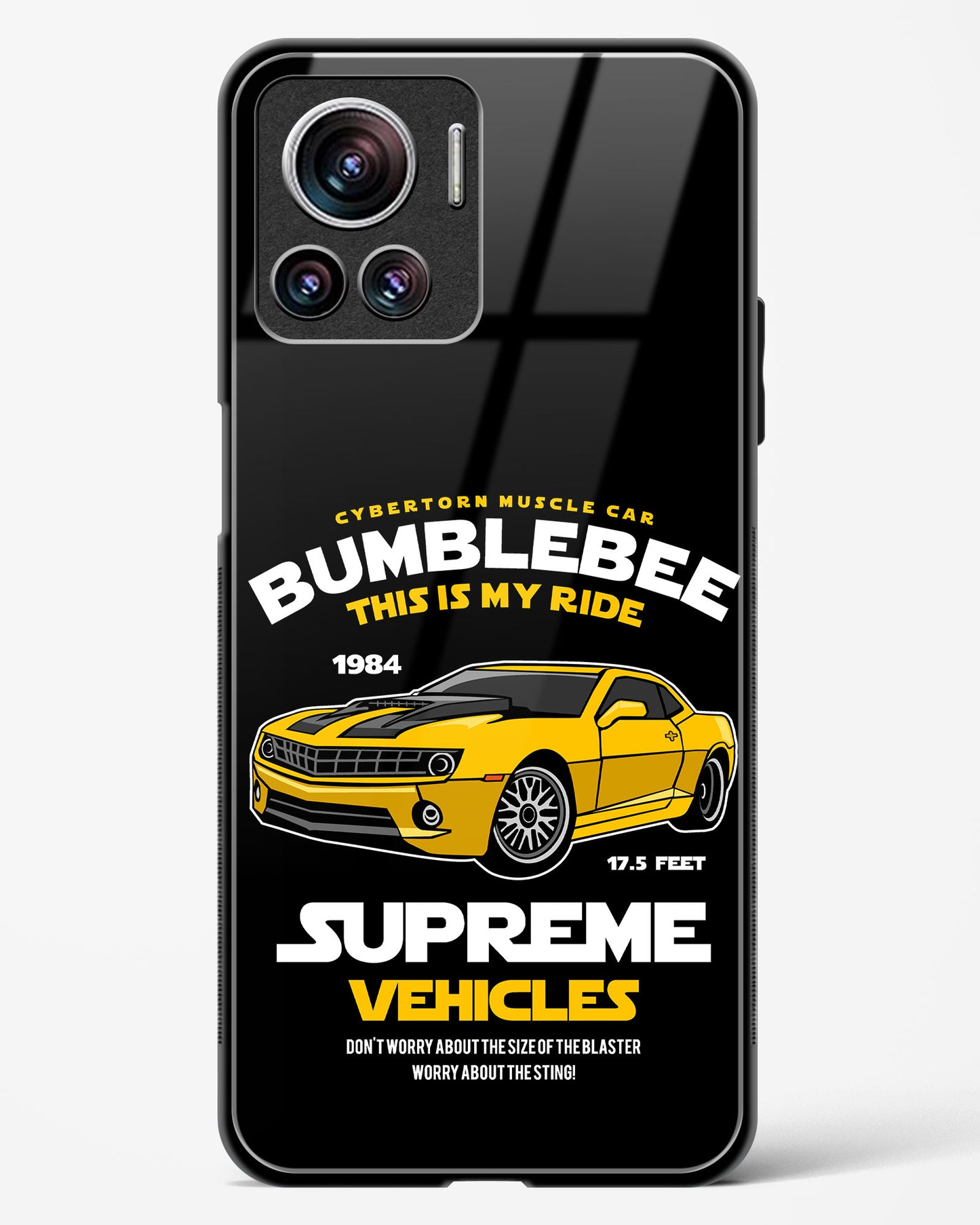 Supreme Vehicles Bumblebee Glass Phone Case-Motorola Edge 30 Ultra